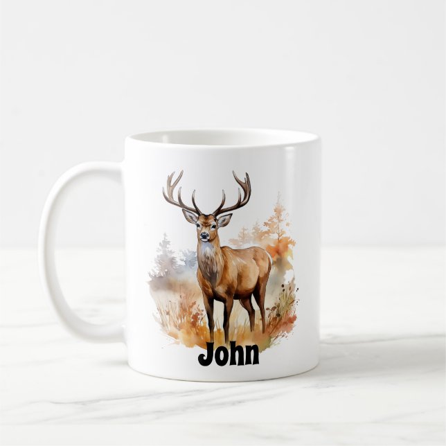 Personlig Big Buck Hjort Mugg (Vänster)