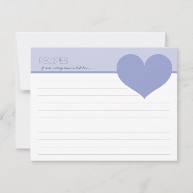 Personlig Big Heart Modern Rececives Cards (Framsida)