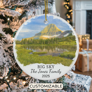 Personlig Big Himmel Ornament, Montana Julgransprydnad Keramik