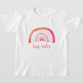 Personlig Big Sister Boho Rainbow T Shirt