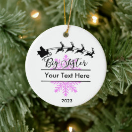 Personlig Big Sister-jultomten Julgransprydnad Keramik