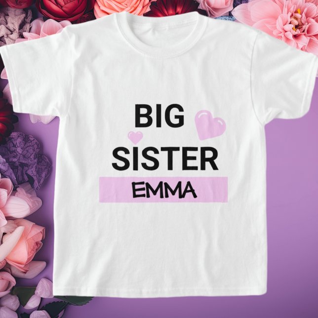 Personlig Big Sister Kärlek T Shirt (Skapare uppladdad)