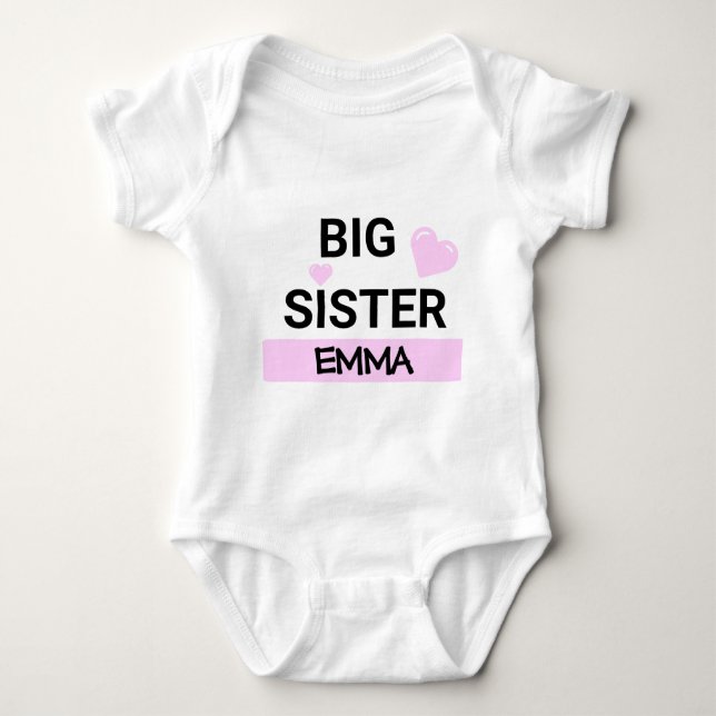 Personlig Big Sister Kärlek T Shirt (Framsida)