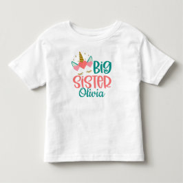 Personlig Big SIster med Namn T Shirt
