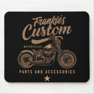 Personlig Biker Anpassningsbar Bobber Motorcle Gar Musmatta
