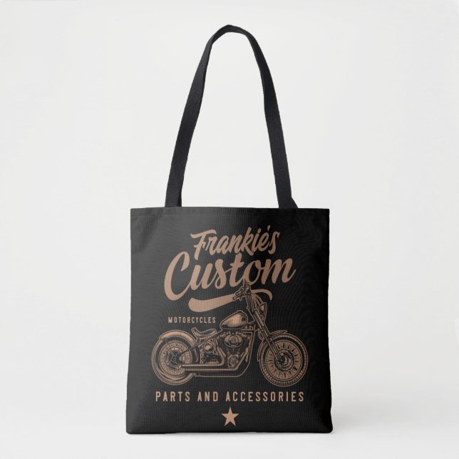 Personlig Biker Anpassningsbar Bobber Motorcle Gar Tygkasse (Framsida)