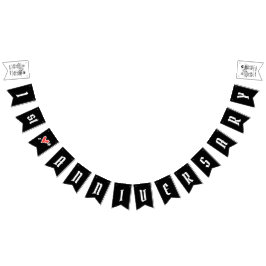 Personlig Biker: Årsdag för par Bröllop Vimplar