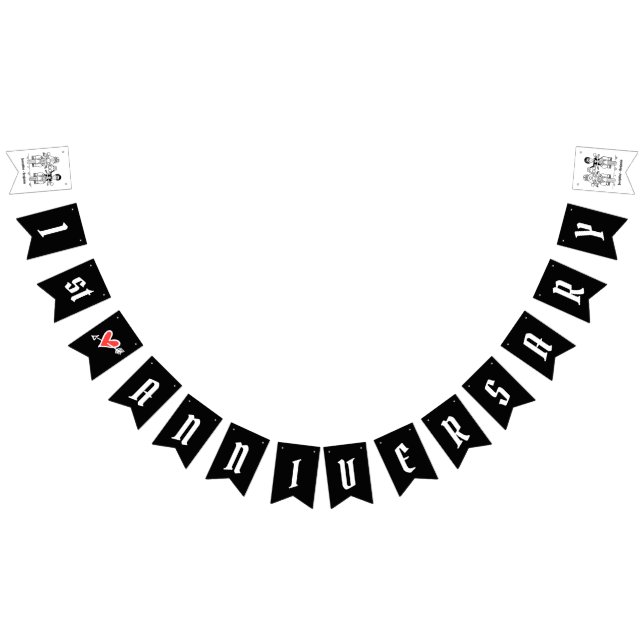 Personlig Biker: Årsdag för par Bröllop Vimplar (Alla)