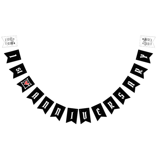 Personlig Biker: Årsdag för par Bröllop Vimplar (Alla)