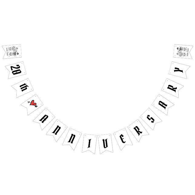 Personlig Biker: Årsdag för par Bröllop Vimplar (Alla)