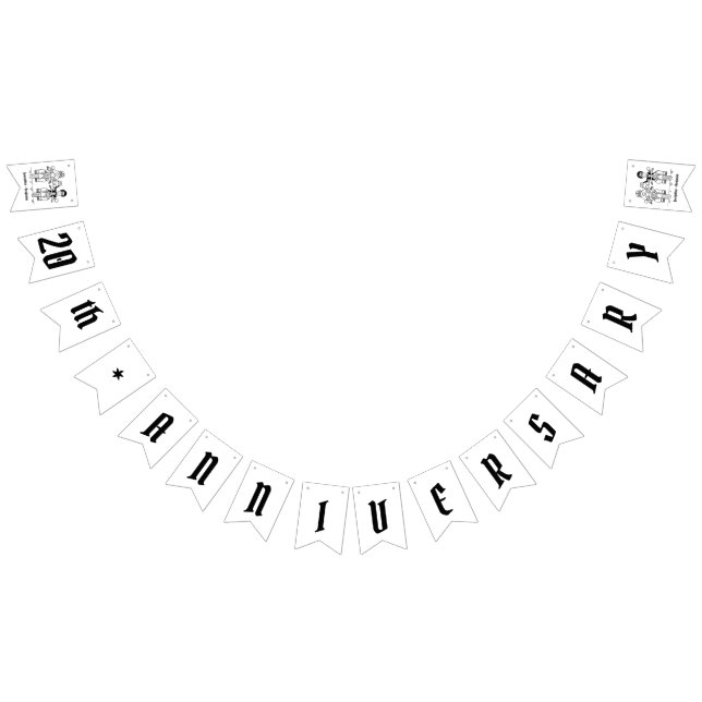 Personlig Biker: Årsdag för par Bröllop Vimplar (Alla)