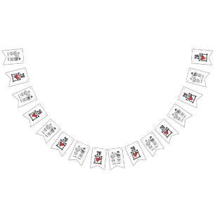 Personlig Biker: Årsdag för par Bröllop Vimplar