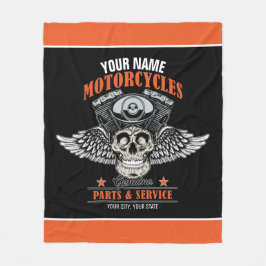 Personlig Biker för motorcykel med skal Fleecefilt