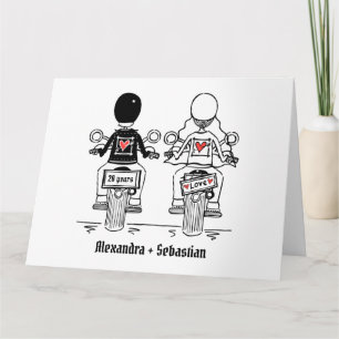 Personlig Biker motorcykel Bröllop-årsdagen Kort
