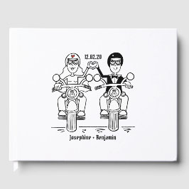 Personlig Biker Motorcykel Bröllop Gästböcker