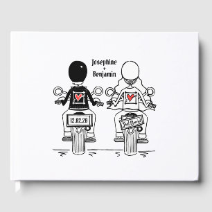 Personlig Biker Motorcykel Bröllop Gästböcker