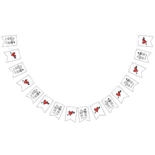 Personlig Biker par Bröllop Vimplar