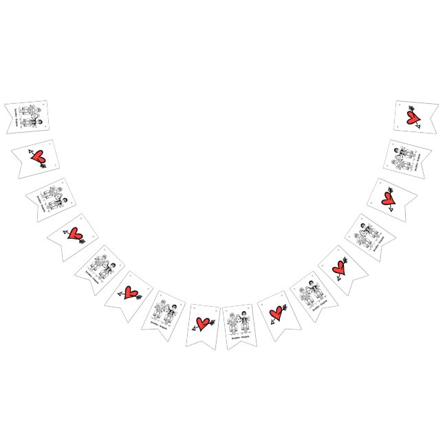 Personlig Biker par Bröllop Vimplar (Alla)