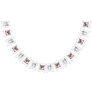 Personlig Biker par Bröllop Vimplar