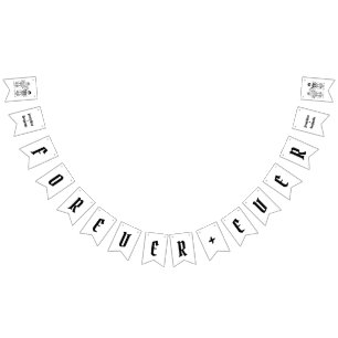 Personlig Biker par Bröllop Vimplar