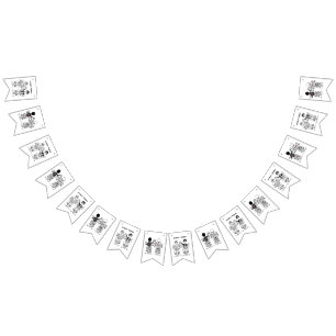 Personlig Biker par Bröllop Vimplar