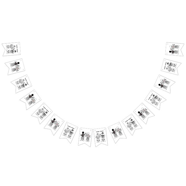 Personlig Biker par Bröllop Vimplar (Alla)