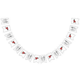 Personlig Biker par Bröllop Vimplar