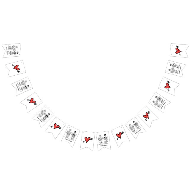 Personlig Biker par Bröllop Vimplar (Alla)