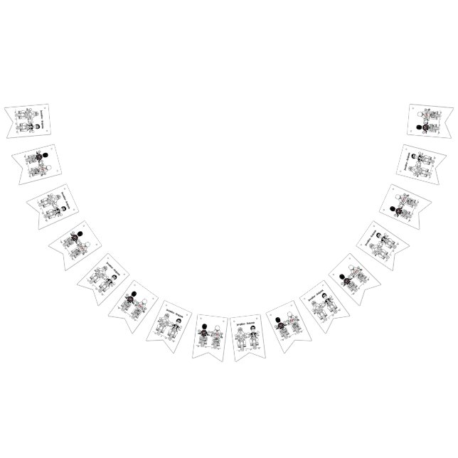 Personlig Biker par Bröllop Vimplar (Alla)