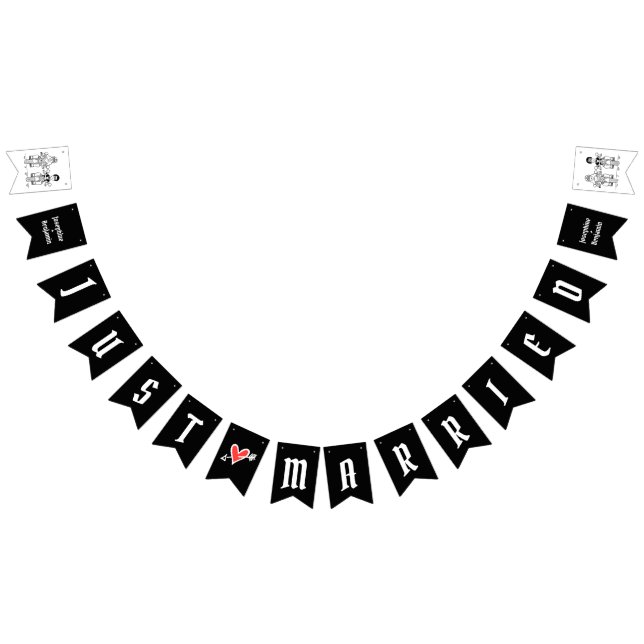 Personlig Biker par Bröllop Vimplar (Alla)