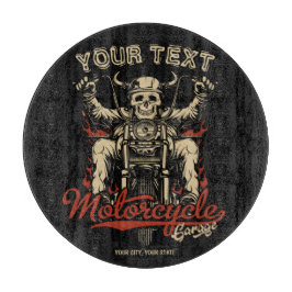 Personlig Biker Skeleton Motorcle Shop Garage