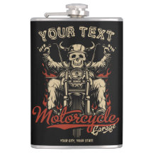 Personlig Biker Skeleton Motorcle Shop Garage