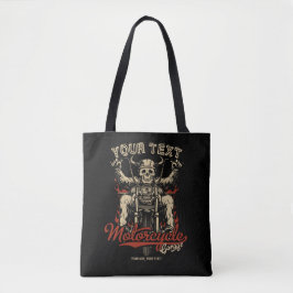 Personlig Biker Skeleton Motorcle Shop Garage Tygkasse