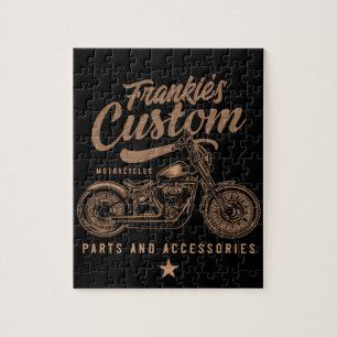 Personlig Bikers Anpassad Bobber Motorcykelgarage Pussel