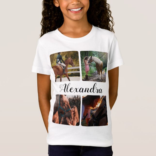 Personlig Bild av Equestrian Horse Riding T Shirt (Framsida)