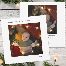 Personlig Bild Baby: Första jul Julkort