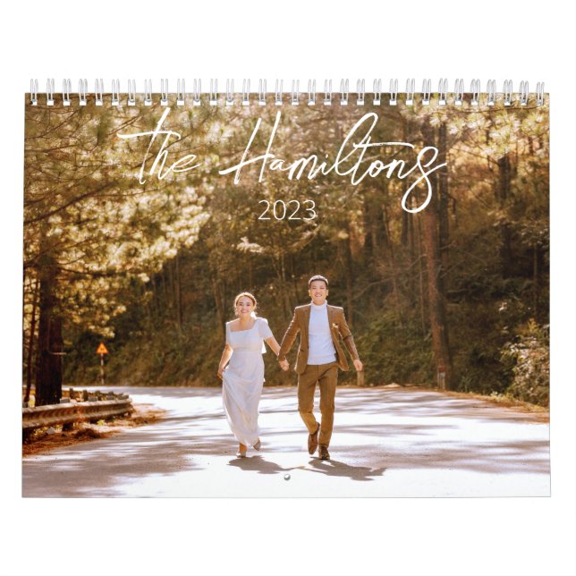Personlig Bild Calendar med skript Kalender (Omslag)