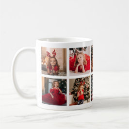 Personlig Bild Collage 10 Fotojul Kaffemugg