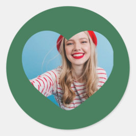 personlig bild-dekal hjärta runt klistermärke