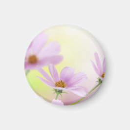 Personlig bild och rosa blomma akvarell magnet