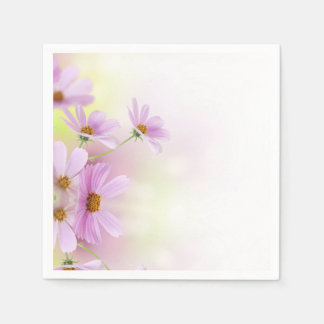 Personlig bild och rosa blomma akvarell pappersservett