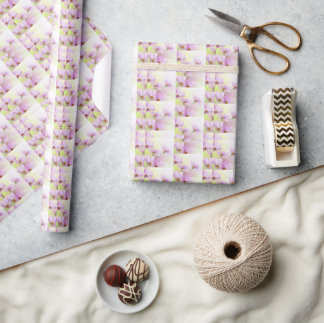 Personlig bild och rosa blomma akvarell presentpapper