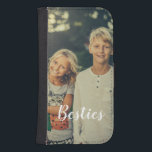 Personlig, bild och text Bessties, tilltalande chi Galaxy S4 Plånbok<br><div class="desc">Personligens foto- och textbesties i telefonfodral.</div>
