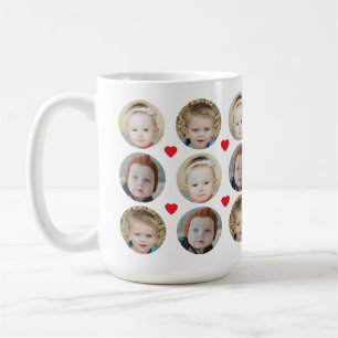 Personlig bild på 3 barns ansikten för baby kaffemugg