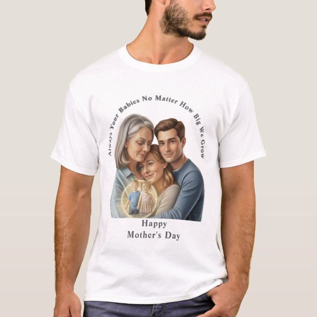 personlig bild på mors dag  t shirt (Framsida)