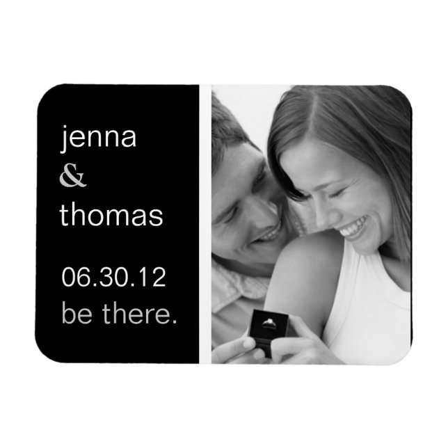 personlig bild spara datum magneter (Horisontell)