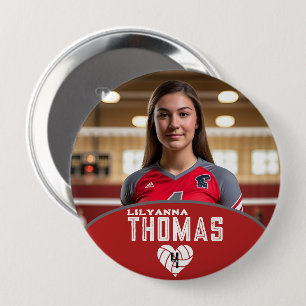 Personlig Bild volleyball Player Namn nummer Knapp