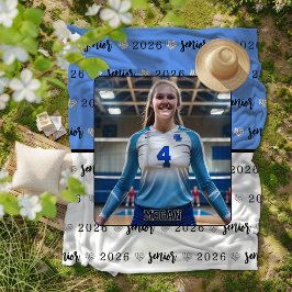 Personlig Bild Volleyball Senior Gift Fleecefilt