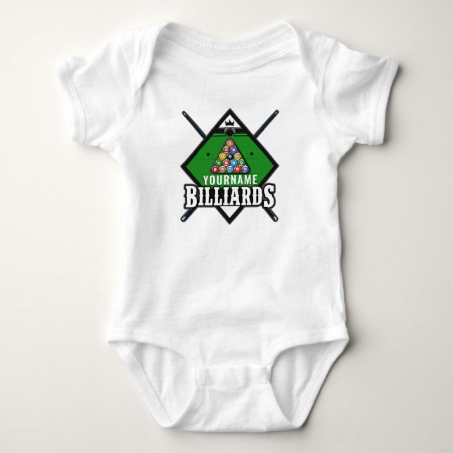 Personlig biljard NAMN Köstötkö Rack Poolrum   T Shirt (Framsida)