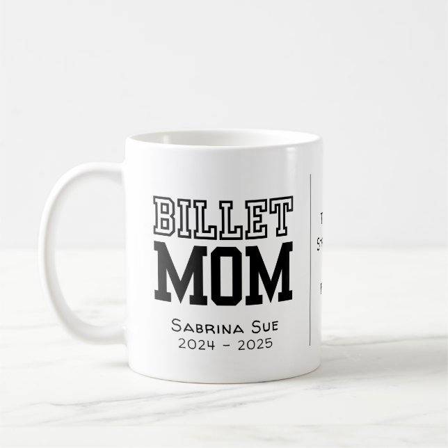 Personlig Billet Mamma med sensorisk offert Kaffemugg (Vänster)